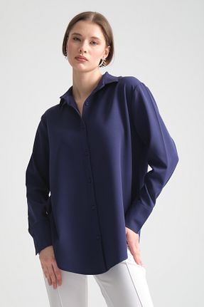 پیراهن سرمه ای زنانه اورسایز Redline - کد 897692214