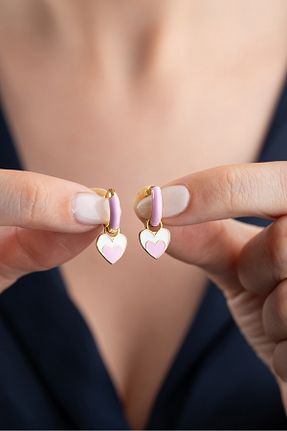 گوشواره نقره رنگی بچه گانه 925 عیار Silvano Jewelry - کد 938622900