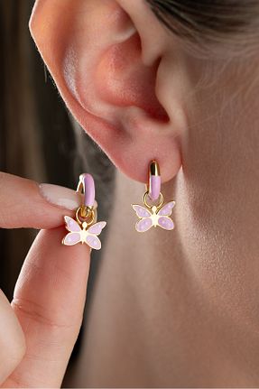 گوشواره نقره زرد بچه گانه 925 عیار Silvano Jewelry - کد 938622680