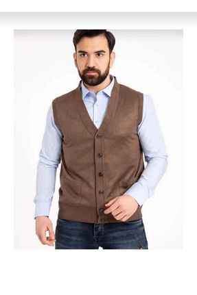 جلیقه قهوه ای مردانه رگولار BAGİSTA BUTİK - کد 938326042