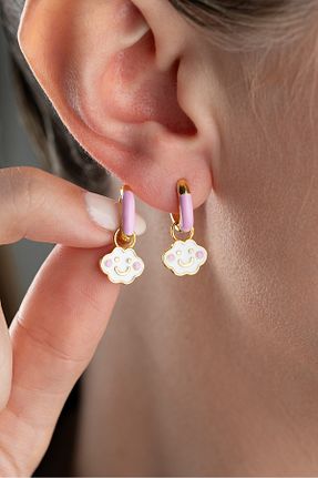 گوشواره نقره زرد بچه گانه 925 عیار Silvano Jewelry - کد 938623419