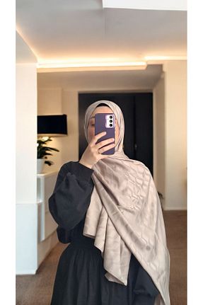 شال قهوه ای زنانه پنبه ای Lavena scarfs - کد 934137889