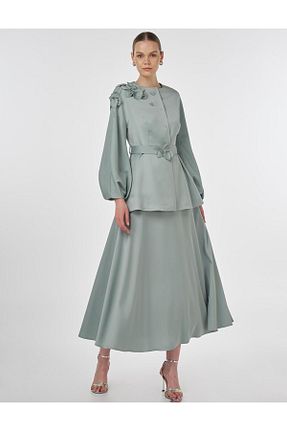 ست بالاتنه و پائین تنه حجاب سبز زنانه رگولار Kayra - کد 938360452