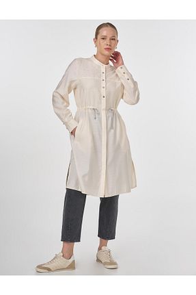 تونیک حجاب قهوه ای زنانه پلی استر Kayra - کد 938360574