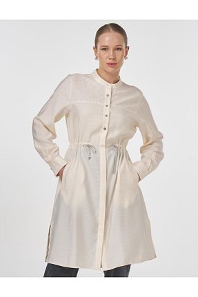 تونیک حجاب قهوه ای زنانه پلی استر Kayra - کد 938360574