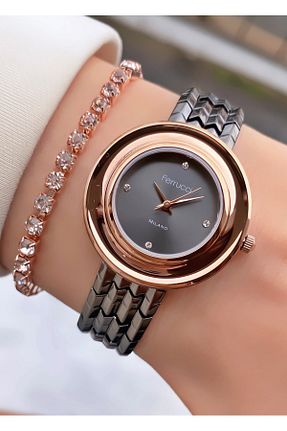 ساعت مچی بژ زنانه 31-35 میلی متر Ferrucci - کد 894278322