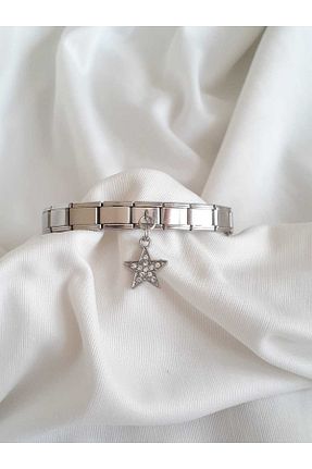 دستبند استیل (فولاد) متالیک زنانه استیل (فولاد) bijoux uniques - کد 938422053