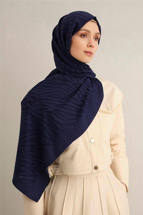 شال سرمه ای زنانه پنبه ای Armine - کد 938423613