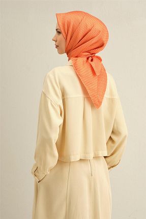 روسری نارنجی İpek Tivil Armine - کد 901881488