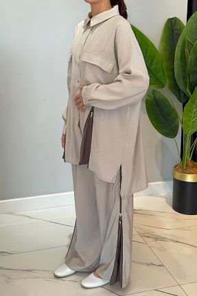 ست بالاتنه و پائین تنه حجاب بژ زنانه رگولار Ceremony - کد 938430264