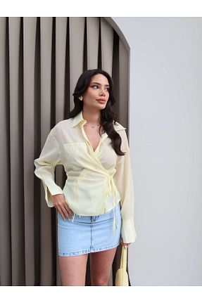 پیراهن زرد زنانه رگولار ESRAHELVACI - کد 938441578