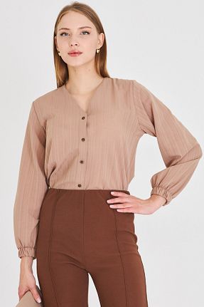 پیراهن بژ زنانه رگولار armonika - کد 938438888