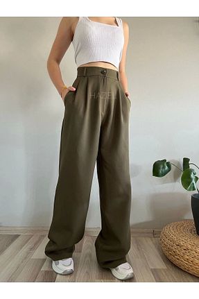 شلوار خاکی زنانه الاستین polle - کد 847350600