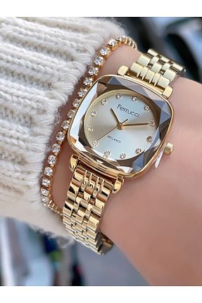 ساعت مچی طلائی زنانه 26-30 میلی متر Ferrucci - کد 867569526