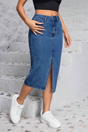 شلوار جین آبی زنانه پاچه لوله تفنگی CEDY DENIM - کد 904634239