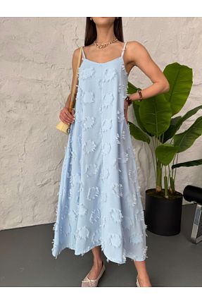 لباس آبی زنانه بافتنی Elif Özbey Butik - کد 938442077