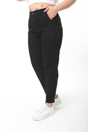 شلوار سایز بزرگ مشکی زنانه پنبه ای CEDY DENIM - کد 286893365