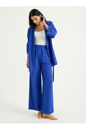 ست بالاتنه و پائین تنه آبی زنانه بافتنی Store Wf - کد 938438806