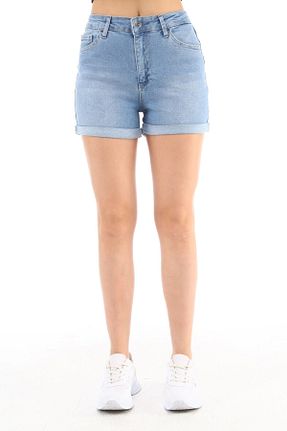 شلوارک و برمودا آبی زنانه فاق بلند CEDY DENIM - کد 282439062