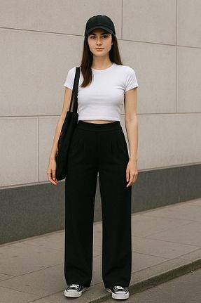 ساق شلواری مشکی زنانه بافت Grenj Fashion - کد 353787870