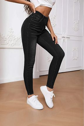 شلوار جین مشکی زنانه پاچه دوبل CEDY DENIM - کد 450572969
