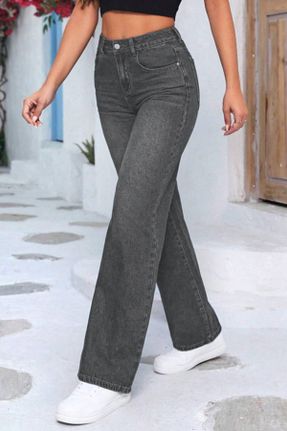 شلوار سایز بزرگ طوسی زنانه پنبه ای CEDY DENIM - کد 228008730