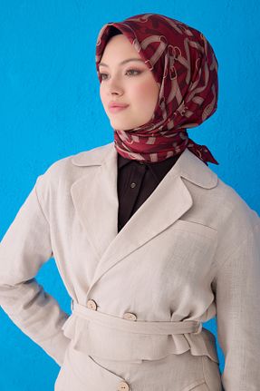 روسری زرشکی İpek Tivil Belli - کد 938453251