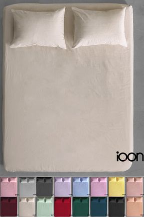 ست ملحفه دونفره بژ پنبه ای İQON - کد 906418765