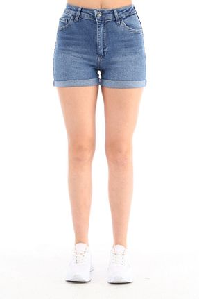 شلوارک و برمودا آبی زنانه فاق بلند CEDY DENIM - کد 282426006