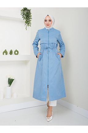 کلاه و ابایا آبی زنانه پنبه ای Doque - کد 938453789