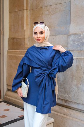 پیراهن حجاب سرمه ای زنانه رگولار LOCCO - کد 938461878