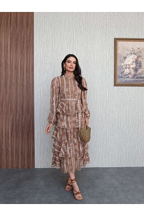 لباس قهوه ای زنانه بافتنی ESRAHELVACI - کد 938462264