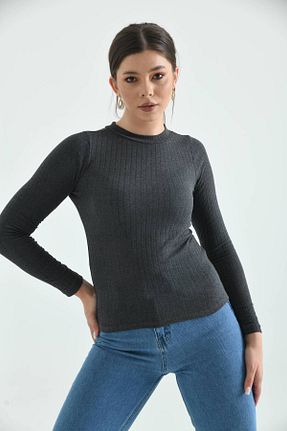 بلوز طوسی زنانه ساده MOVİMENT - کد 331637320