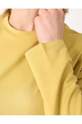 تونیک حجاب زرد زنانه بافتنی Linvey - کد 938463966