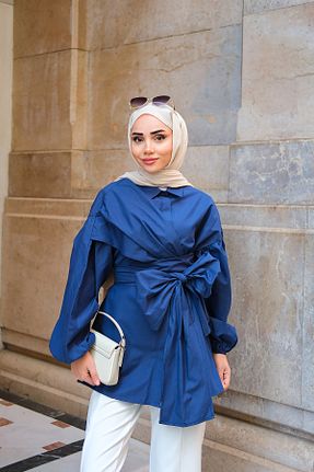 پیراهن حجاب سرمه ای زنانه رگولار LOCCO - کد 938461878