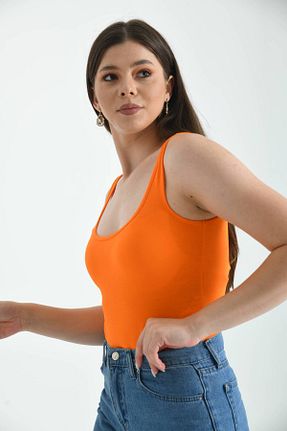 بادی نارنجی زنانه یقه دوچرخه MOVİMENT - کد 331640318