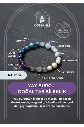 دستبند جواهر رنگی زنانه سنگ طبیعی OSMANLI DOĞAL TAŞ - کد 918002383