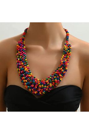 گردنبند جواهر رنگی زنانه byozanyılmaz - کد 938464899