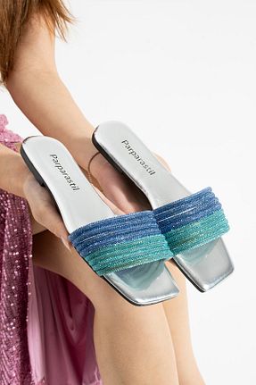 دمپائی آبی زنانه پارچه ای Parparastil - کد 938474229
