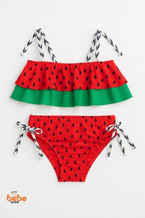 ست بیکینی قرمز بچه گانه مخلوط پلی استر Trend Bebe Butik - کد 938476072