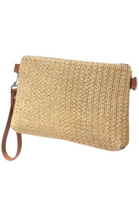 کیف پورتفوی و کلاچ قهوه ای زنانه larosee - کد 938474318