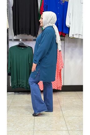پیراهن سایز بزرگ رنگی زنانه سایز بزرگ Sevda Kılınç - کد 938478923