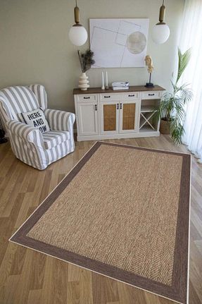کناره قهوه ای پلی استر VELLORA HOME - کد 938481918