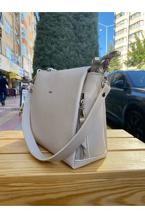 کیف دوشی بژ زنانه چرم مصنوعی SARACH - کد 938475232