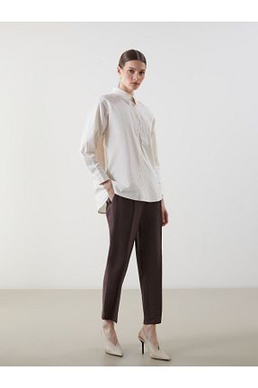 شلوار قهوه ای زنانه پنبه ای LC Waikiki - کد 938490016
