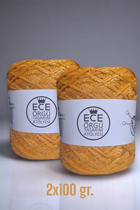 نخ بافندگی زرد Ece Örgü Tasarım Atölyesi - کد 938486237