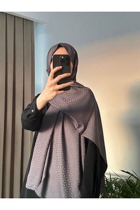 شال طوسی زنانه پنبه ای cilekscarf - کد 938502827