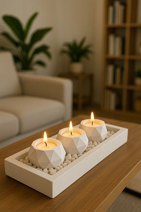 اجسام تزئینی و بیبلو سفید Beton aymumi home - کد 811054225