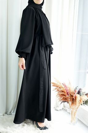 لباس حجاب مشکی زنانه سایز بزرگ afife - کد 825078329