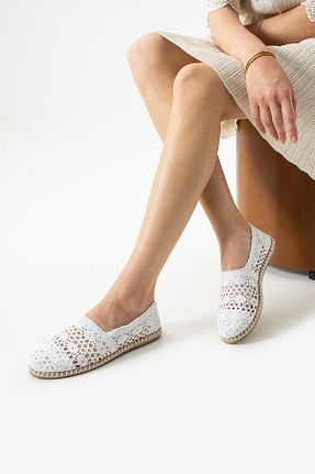 بابت سفید زنانه پارچه ای ROLANDA SHOES - کد 938509104